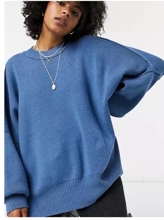 Free People Sweaters - Free People Easy Street Oversized Tunic Slouchy Ribbed Knit Crew Sweater Medium